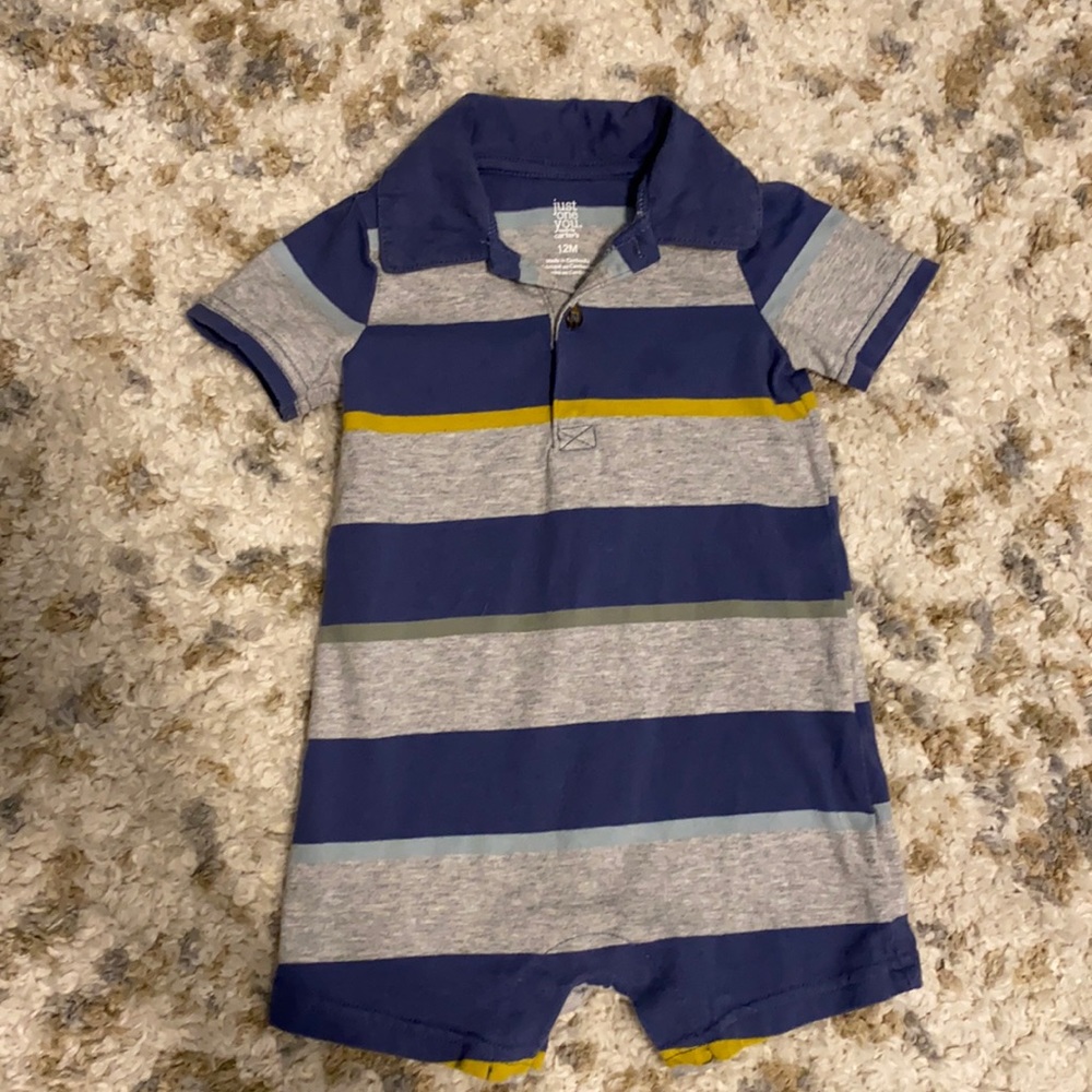 Baby Boy Striped Romper